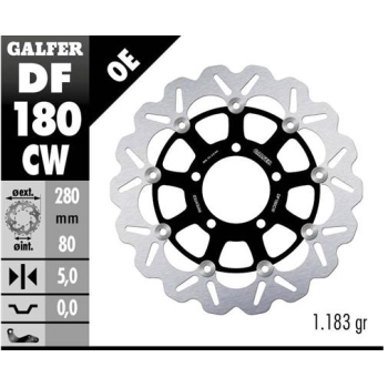 disco freno moto galfer flotante wave completo 280