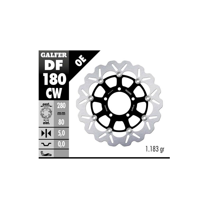 disco freno moto galfer flotante wave completo 280