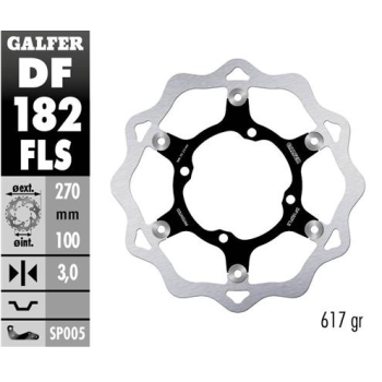 disco freno moto galfer wave flotante 270x3mm df18