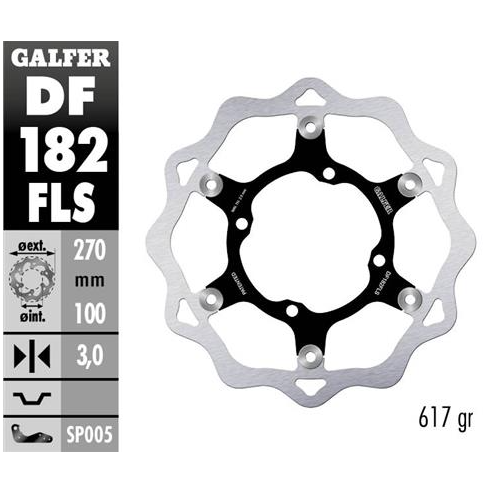 disco freno moto galfer wave flotante 270x3mm df18