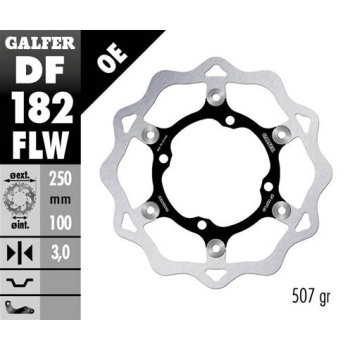 disco freno moto galfer wave flotante 250x3mm df18