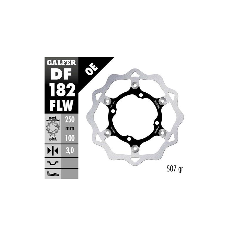 disco freno moto galfer wave flotante 250x3mm df18