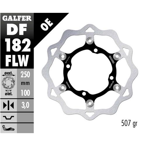 disco freno moto galfer wave flotante 250x3mm df18