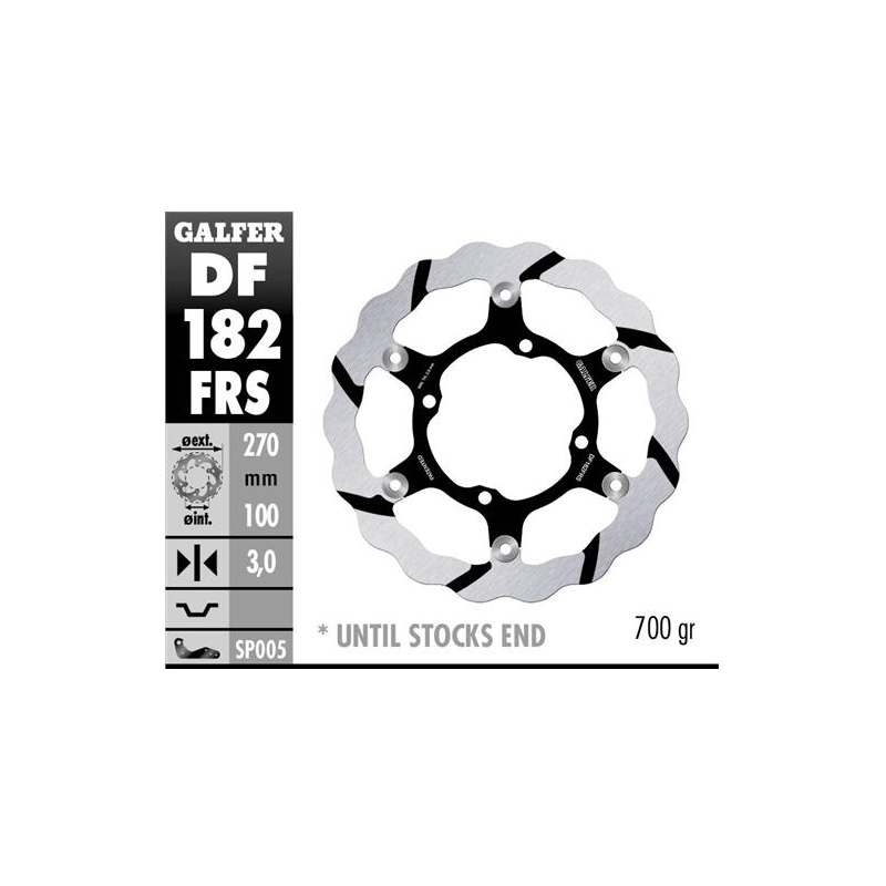 disco freno moto flotante galfer wave 270x3mm df18