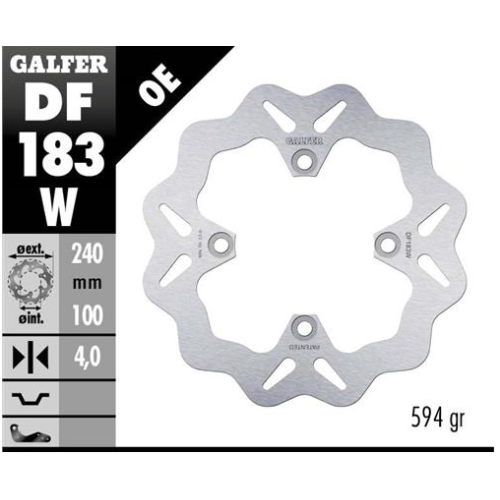 disco freno moto galfer wave fijo 240x4mm df183w