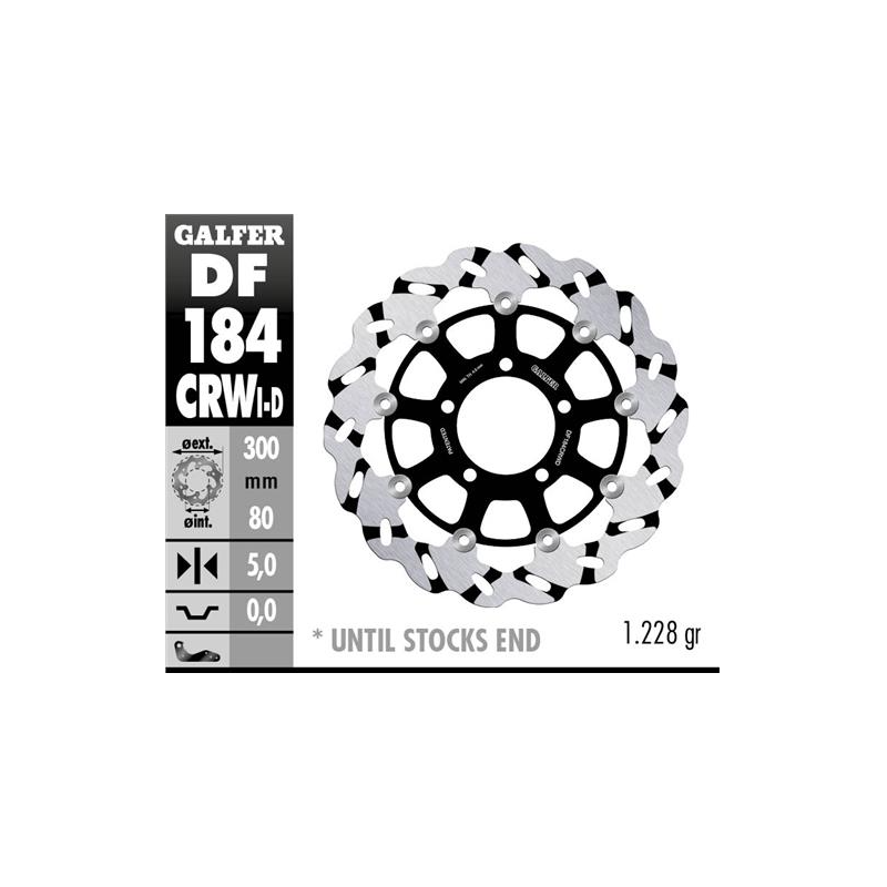 disco freno moto flotante galfer wave df184crwd