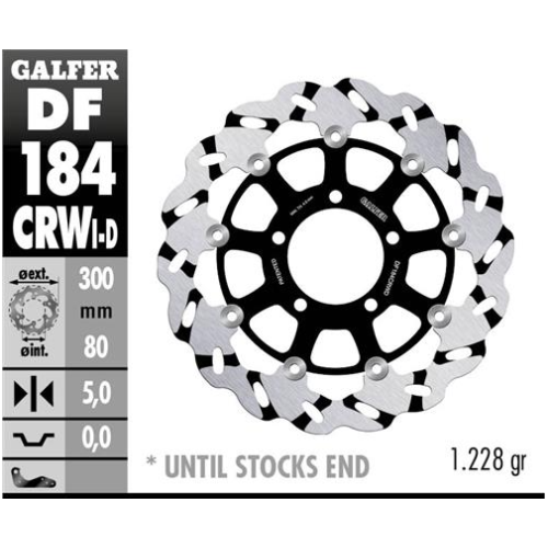 disco freno moto flotante galfer wave df184crwd