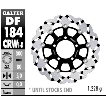 disco freno moto flotante galfer wave df184crwi
