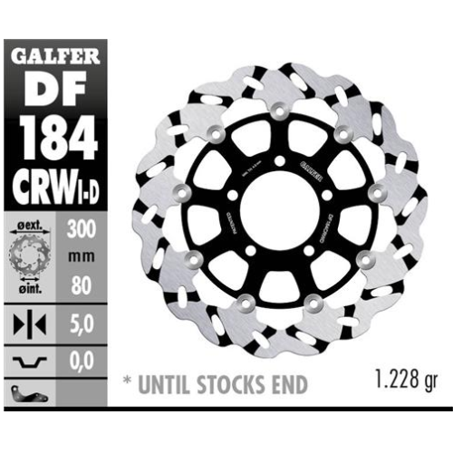 disco freno moto flotante galfer wave df184crwi