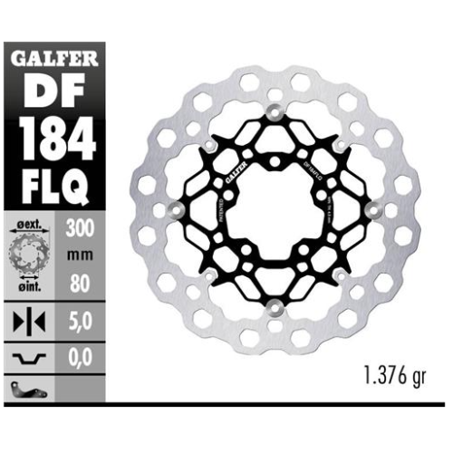disco freno moto flotante galfer qubic 300x5mm df1