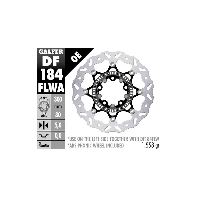 disco freno moto flotante galfer wave df184flwa