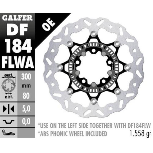 disco freno moto flotante galfer wave df184flwa
