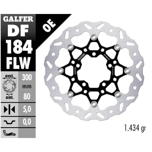 disco freno delantero flotante wave galfer df184flw 300x5 mm kawasaki versys er 6 z
