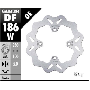 disco freno moto galfer wave fijo 250x5mm df186w