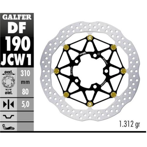 disco freno moto galfer wave flotante df190jcw1g03