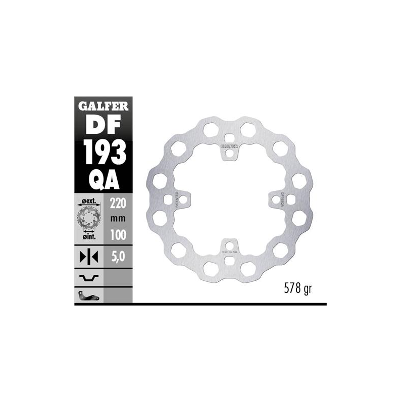 disco freno moto fijo galfer qubic 220x5mm df193qa
