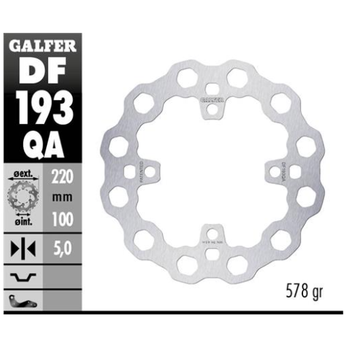 disco freno moto fijo galfer qubic 220x5mm df193qa