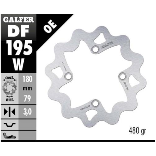disco freno moto galfer wave fijo 180x3mm df195w