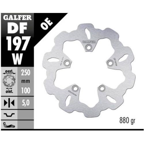 disco freno moto galfer wave fijo 250x5mm df197w