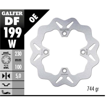 disco freno moto galfer wave fijo 230x5mm df199w