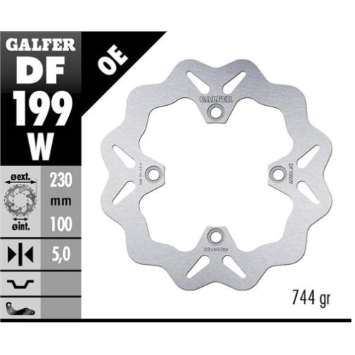 disco freno moto galfer wave fijo 230x5mm df199w