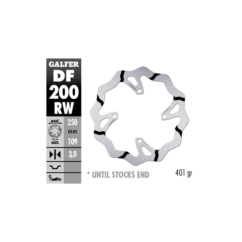 disco freno moto galder wave fijo 250x3mm df200rw