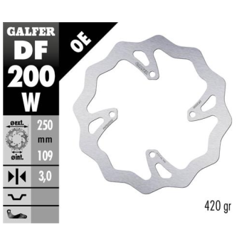disco freno moto galfer wave fijo 250x3mm df200w