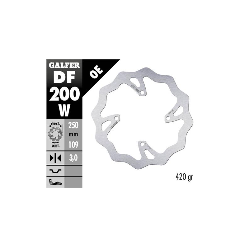 disco freno moto galfer wave fijo 250x3mm df200w