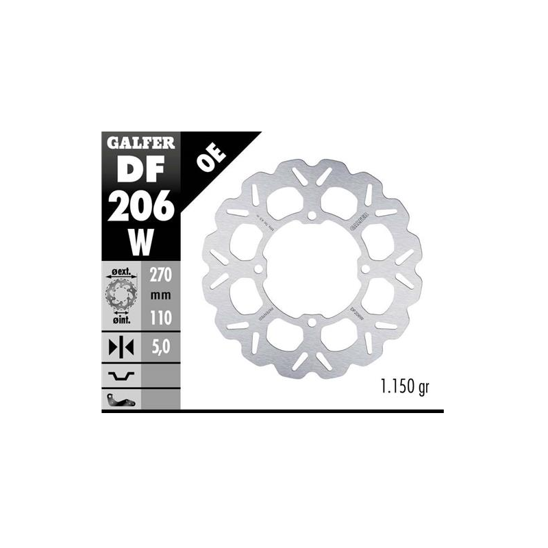 disco freno moto galfer wave fijo 270x5mm df206w