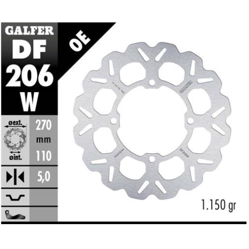disco freno moto galfer wave fijo 270x5mm df206w