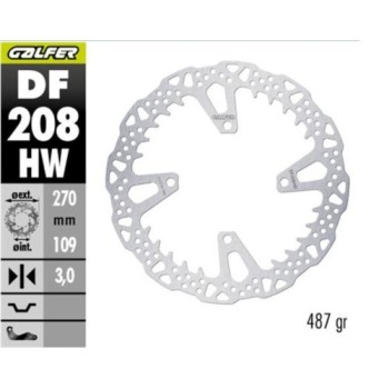 disco de freno delantero kawa kx 250 450 galfer