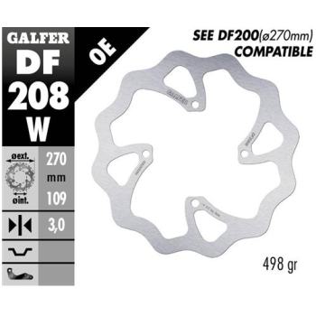 disco freno moto galfer wave fijo 270x3mm df208w