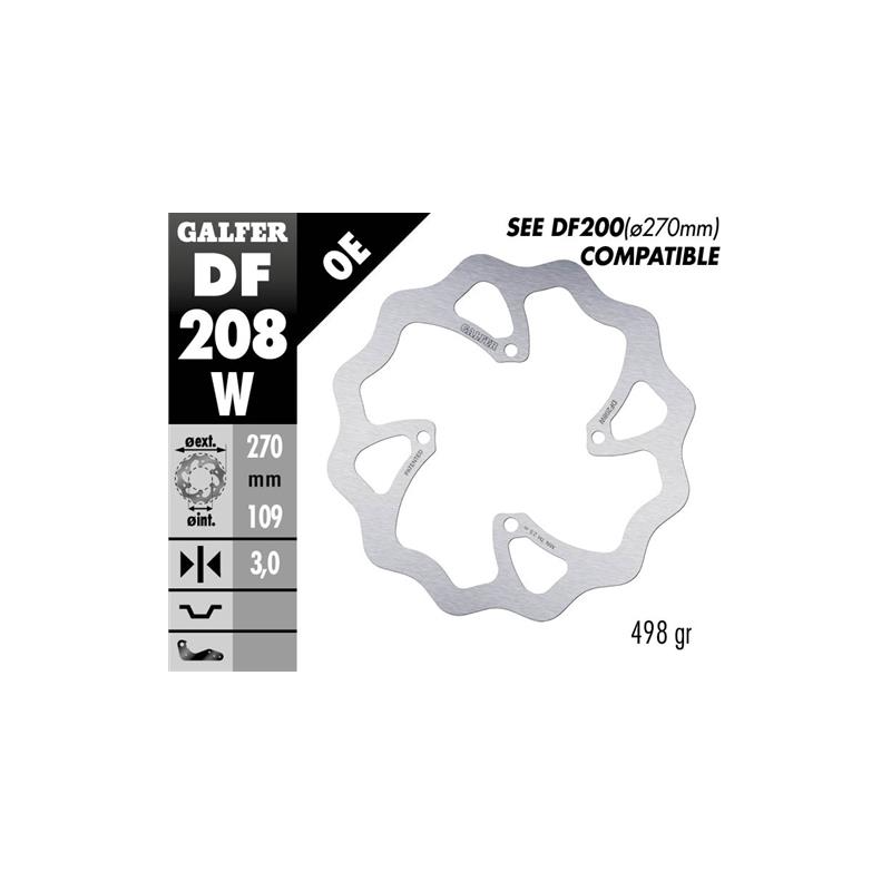 disco freno moto galfer wave fijo 270x3mm df208w