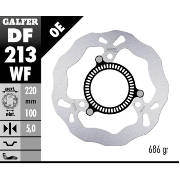 disco freno trasero galfer wave fijo 220x5mm df213wf