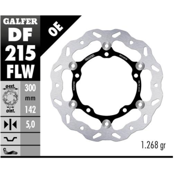 disco freno moto galfer wave flotante 300x5mm df21