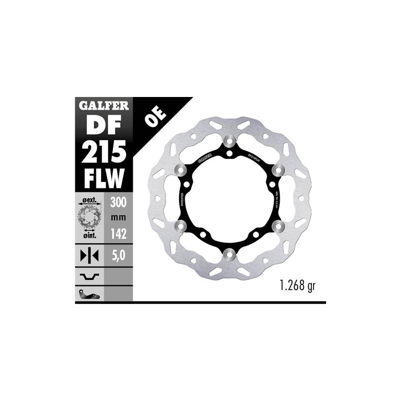 disco freno moto galfer wave flotante 300x5mm df21