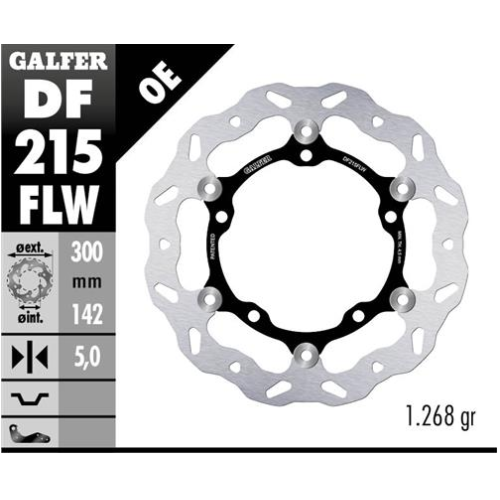 disco freno moto galfer wave flotante 300x5mm df21