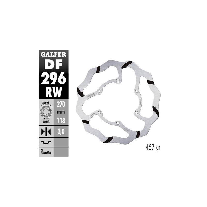 disco freno moto galder wave fijo 270x3mm df296rw