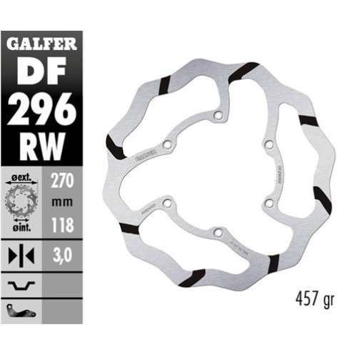 disco freno moto galder wave fijo 270x3mm df296rw