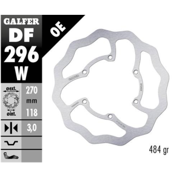 disco freno moto galfer wave fijo 270x3mm df296w