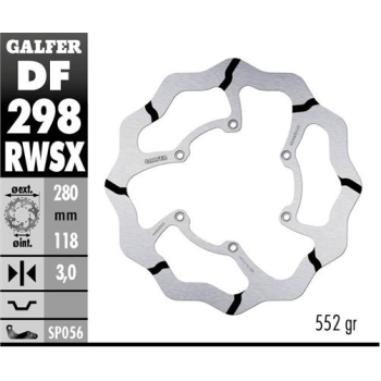 disco freno motodelantero galfer wave df298rwsx