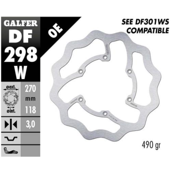 disco freno moto galfer wave fijo 270x3mm df298w