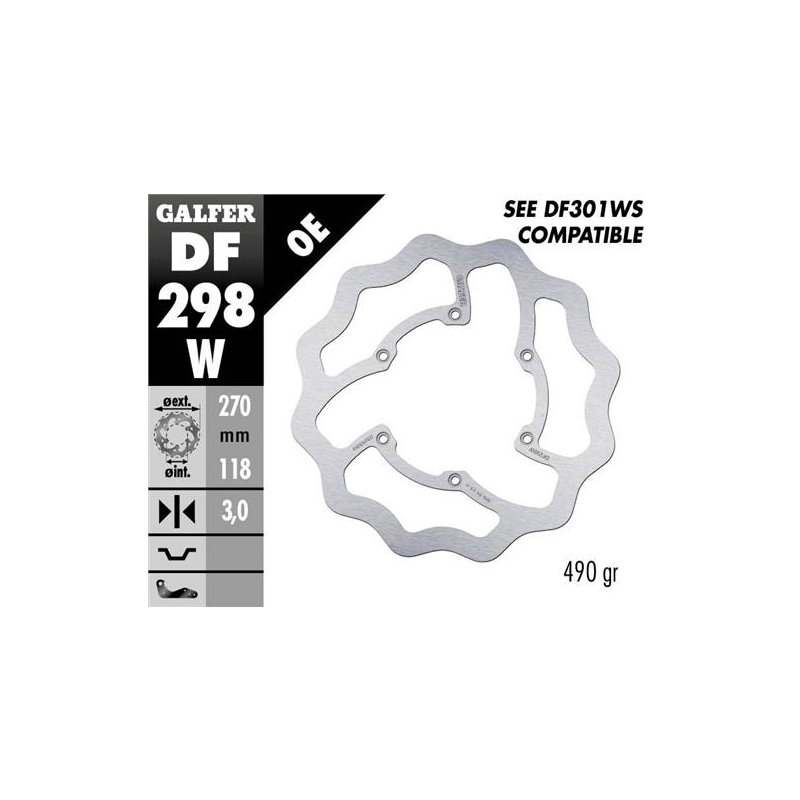 disco freno moto galfer wave fijo 270x3mm df298w