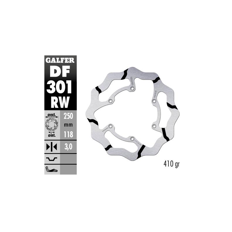 disco freno moto galder wave fijo 250x3mm df301rw
