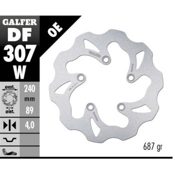 disco freno trasero galfer wave fijo 240x4mm df307w