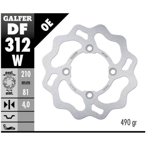 disco freno moto galfer wave fijo 210x4mm df312w