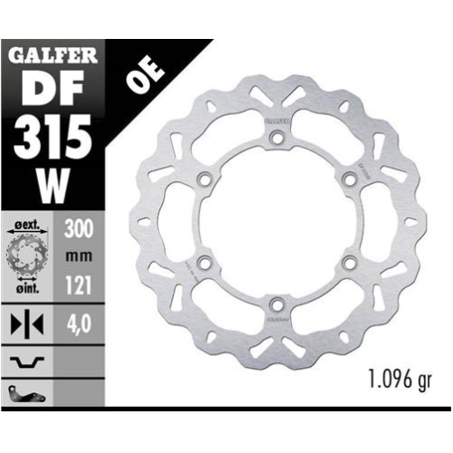 disco freno moto galfer wave fijo 300x4mm df315w