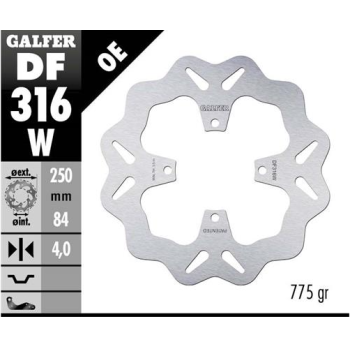disco freno moto galfer wave fijo 250x4mm df316w