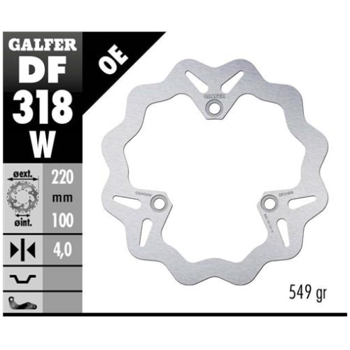 disco freno moto galfer wave fijo 220x4mm df318w