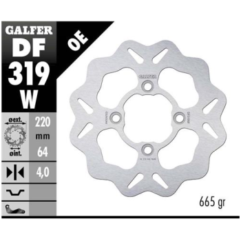 disco freno moto galfer wave fijo 220x4mm df319w